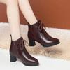 Mom Shoes Autumn and Winter Cotton Shoes, New Thick Heel Short Boots    and Elderly Women's Shoes Velvet Boots Women's Martin Boots