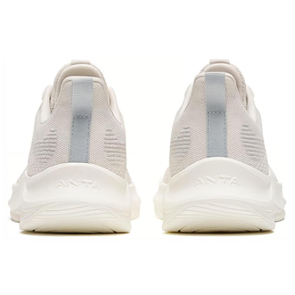 New Anta Flyknit Cushioned Slip Resistant Abrasion Resistant Low Top Running Shoes Men's Gray 912315582-3