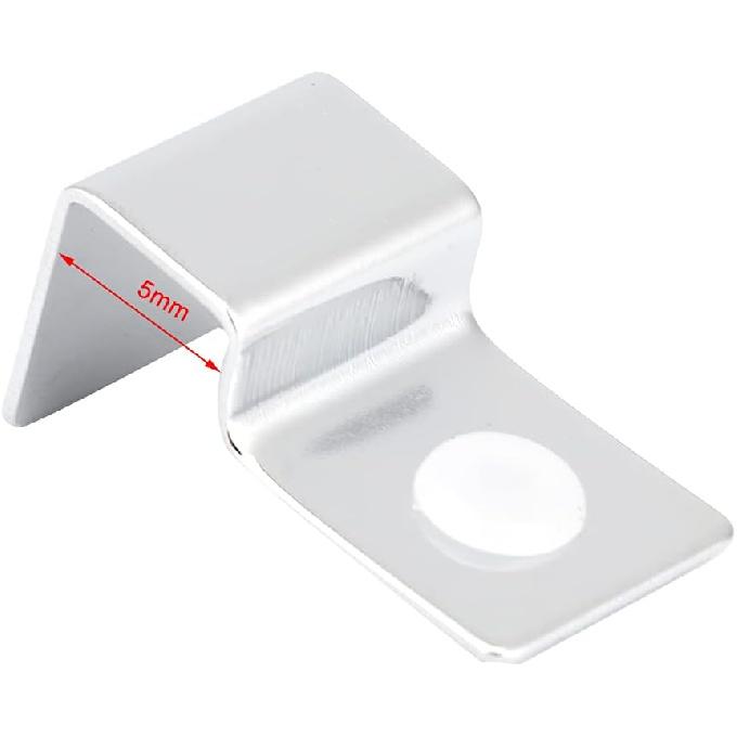 4Pcs Pssopp Aquarium Cover Bracket, Fish Glass Cover Clip Stainless Steel Aquarium Glass Covers Support Bracket Holders Universal Lid Clips for