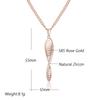Kienl   Rose Gold Color Long Pendant Necklace For Women Crystal Flower Natural Zircon Accessories Daily Vintage Jewelry