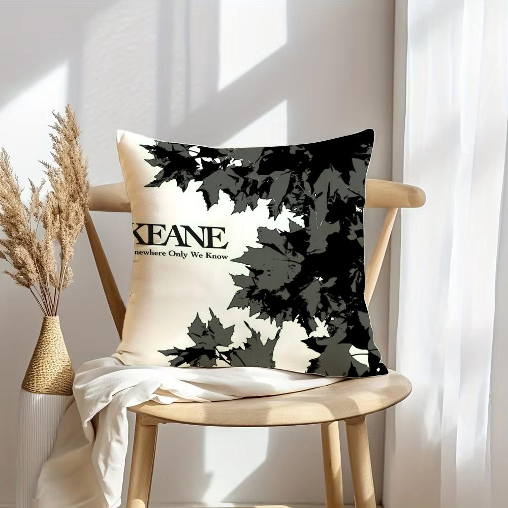 Band K-Keane Rock Cushion Cover Soft Plush Throw Pillow Cover | Double-Sided Decorative Cushion Case | Sofa Bedroom Home Decor
