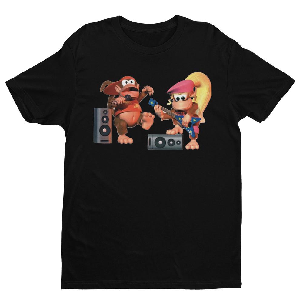 Diddy and Dixie Jammin DKC2 Premium Unisex T-shirt  Character Art  Gifts Gamers 2XL