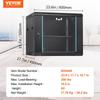 9U Wall Mount Network Server Cabinet, 15.5'' Deep, Server Rack Cabinet Enclosure, 200 Lbs Max. Ground-mounted Load Capacity, with Locking Glass Door