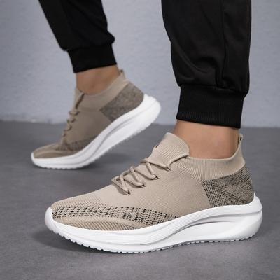 Baskets Tricotées en Mesh Respirant pour Homme Antidérapantes avec Amorti Légères Chaussures de Sport Décontractées