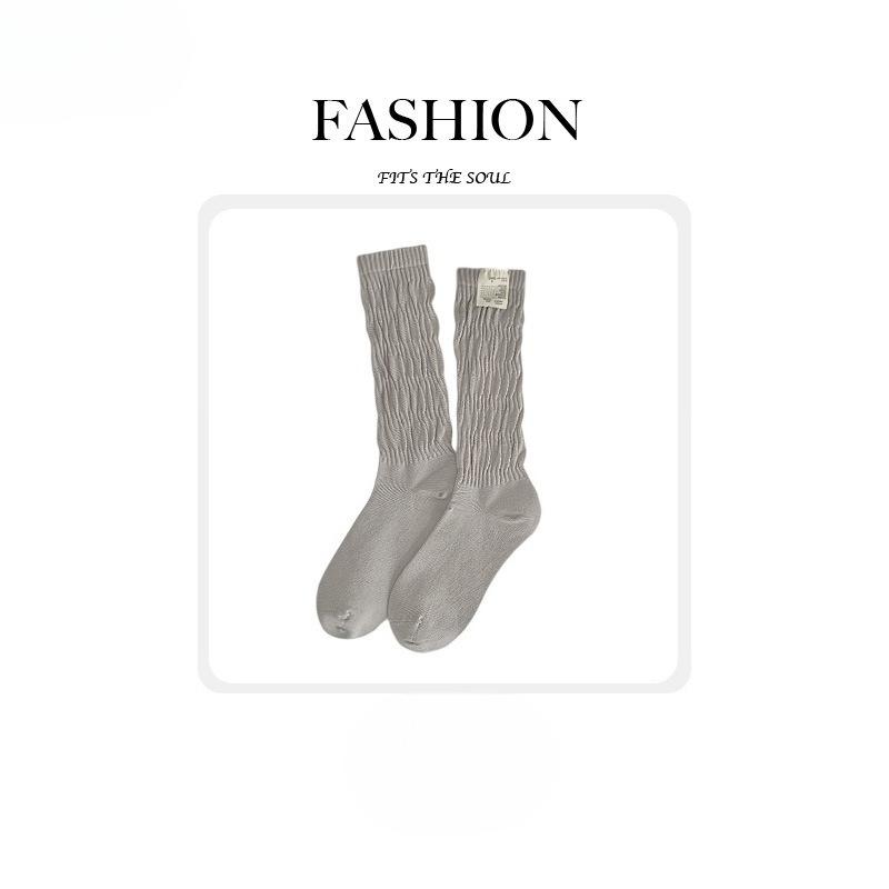 Lolita Girls Solid Color Socks Loose Long Summer Socks Middle Tube Japanese College Princess Socks Sweet JK Streetwear Hosiery