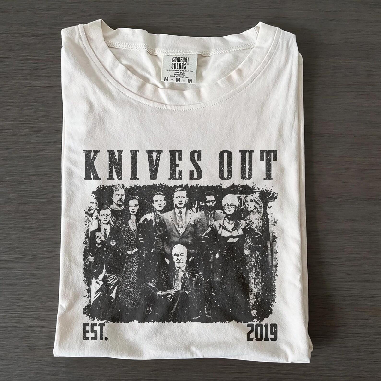 Knives Out Movie T shirt, Comfort Colors Vintage Film Tee L