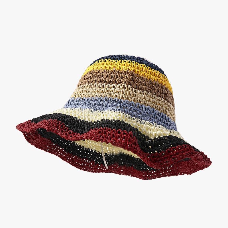 Summer Seaside Beach Sweet Small Fresh Straw Hat Female Versatile Outdoor Sun Protection UV Visor Bucket Hat