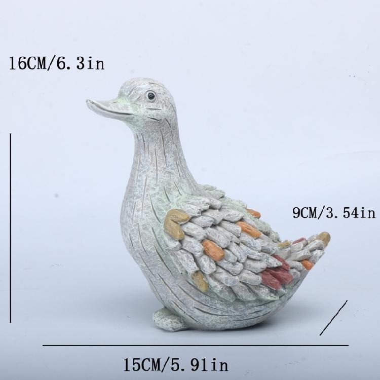 Duck Garden Statues Resin Duck Figurines for Home Office Desktop Decorations Animal Sculpture for Garden Porch Decors