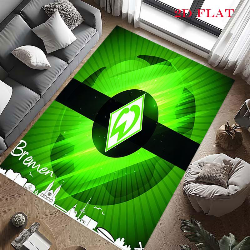 Tappeto SV Werder Bremen per Soggiorno Camera da Letto Casa Decorazione Divano, Tappetino Antiscivolo per Giochi Bambini