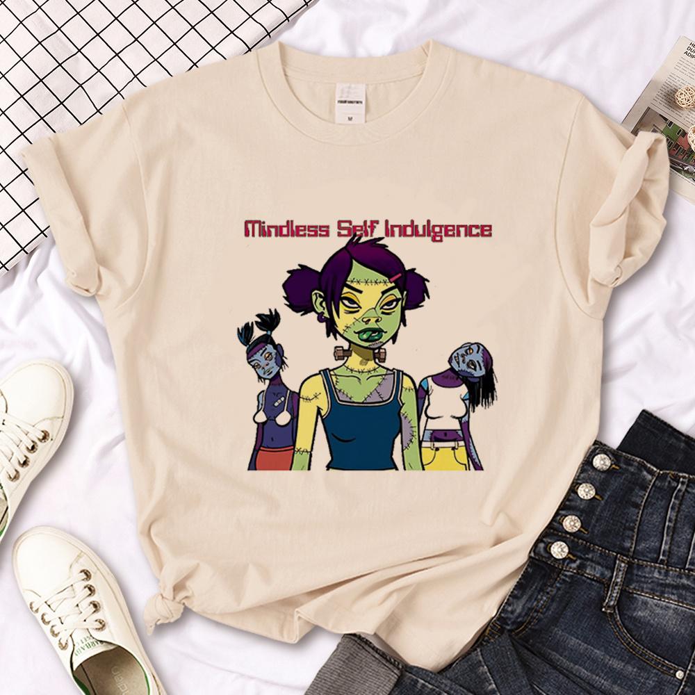 Doki Doki top Women streetwear Y2K tshirt female Japanese funny comic clothes S