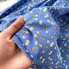 French-Style Retro Floral Dress with Puff Sleeves and Button-Up Slim Fit