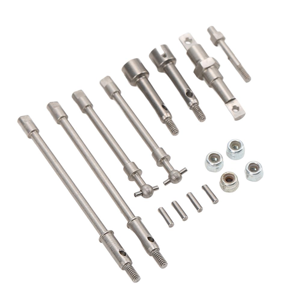 Stainless Steel Front Rear Drive Shaft Transmission Shaft Kit for Axial SCX24 124 RC Car