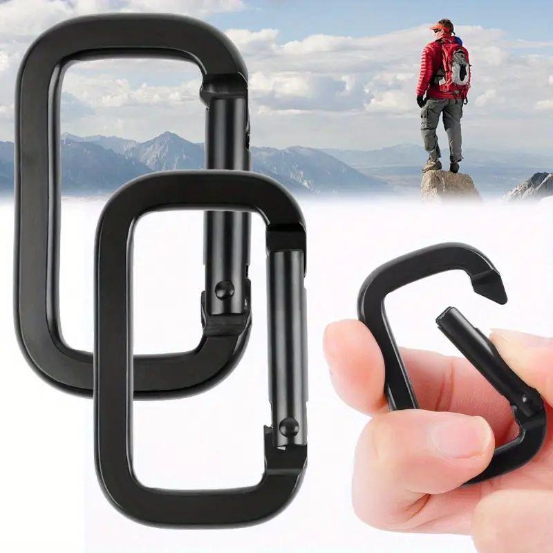 Black Multifunctional Aluminum Alloy Square Carabiner Backpack Buckle Accessory чёрный