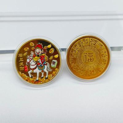 2026 Anno del Cavallo Moneta Ricordo Portafortuna da Collezione Decorazione Artigianato in Metallo 40 mm Medaglia Commemorativa Cavallo Zodiacale Regalo Evento