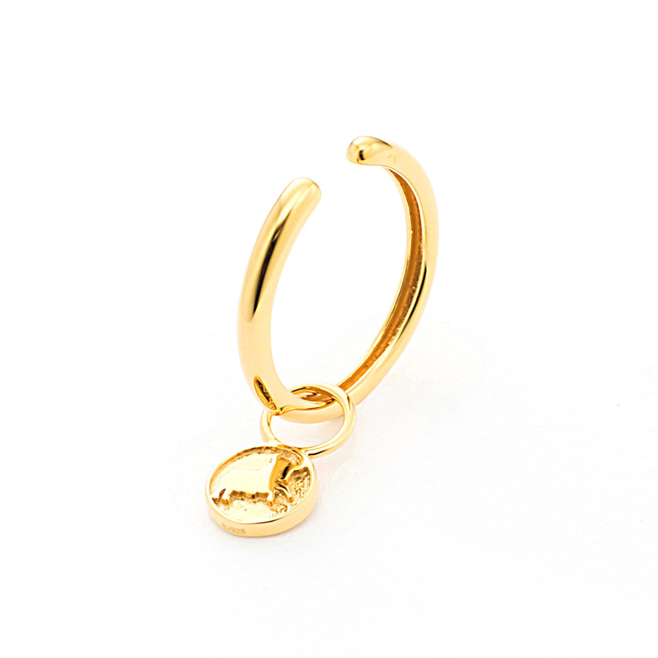 

ESTELLE Ear Silver with Yellow Gold Plating Earring [ESTELLE] [Official] [WEB Exclusive] Women s Cuff, Single (Taurus) 0291-0427-0019-0000