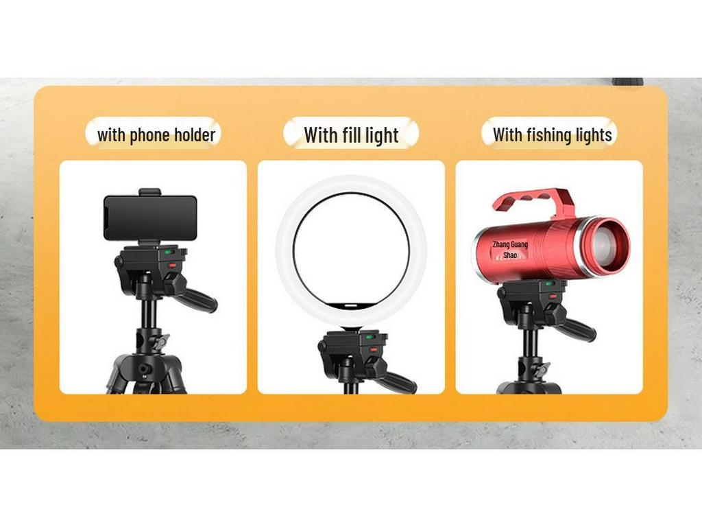 Multifunctional Universal Floor Tripod for Mobile Phone Live Streaming and Overhead Photography