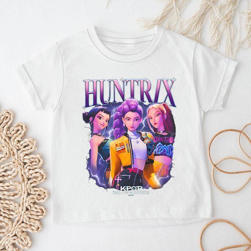 Kinder Hexenjagd Team Rundhals Kurzarm Top, Sommer Jungen- und Mädchen-T-Shirt aus reiner Baumwolle