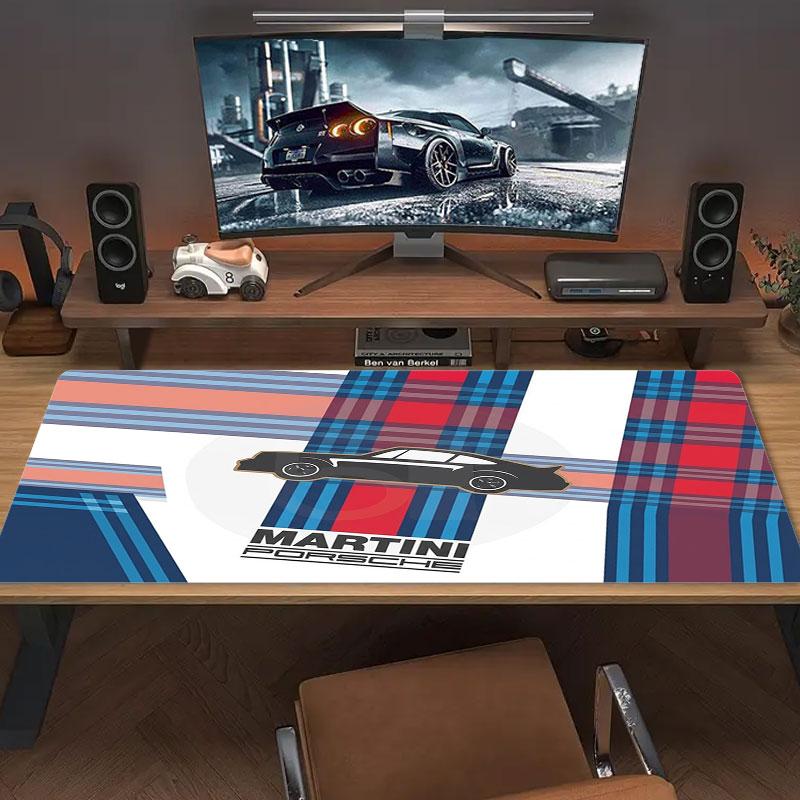Martini Racing Large Size Mouse Pad Large Gaming Table Cushion Non-slip Laptop Tablet Big Mousepad XXL Mat Mini PC Playmat With Lock edge
