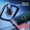 18W 3.1A Car Charger Dual USB Fast Charging QC Mobile Phone Charger Adapter, Suitable for Samsung iPhone 12 11 Pro Max 6 7 8 Xiaomi Redmi Huawei KTY