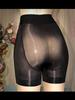 Sexy Women Oil Gloosy Elastic Briefs Underwear Safe Bottom Wear Sexy Sheer See Through Maid Tights Open Crotch Plus Size