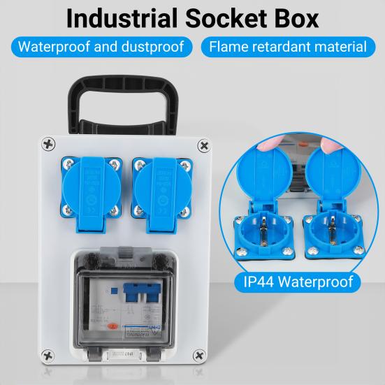 

Профессиональная розетка с эргономичной ручкой IP67/IP44, противоскользящая