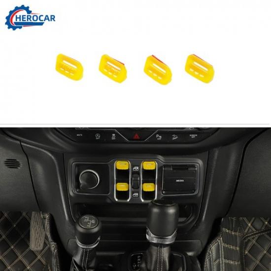 Window Control Switch Button Cover Trim For Jeep Wrangler JL Gladiator JT 18+