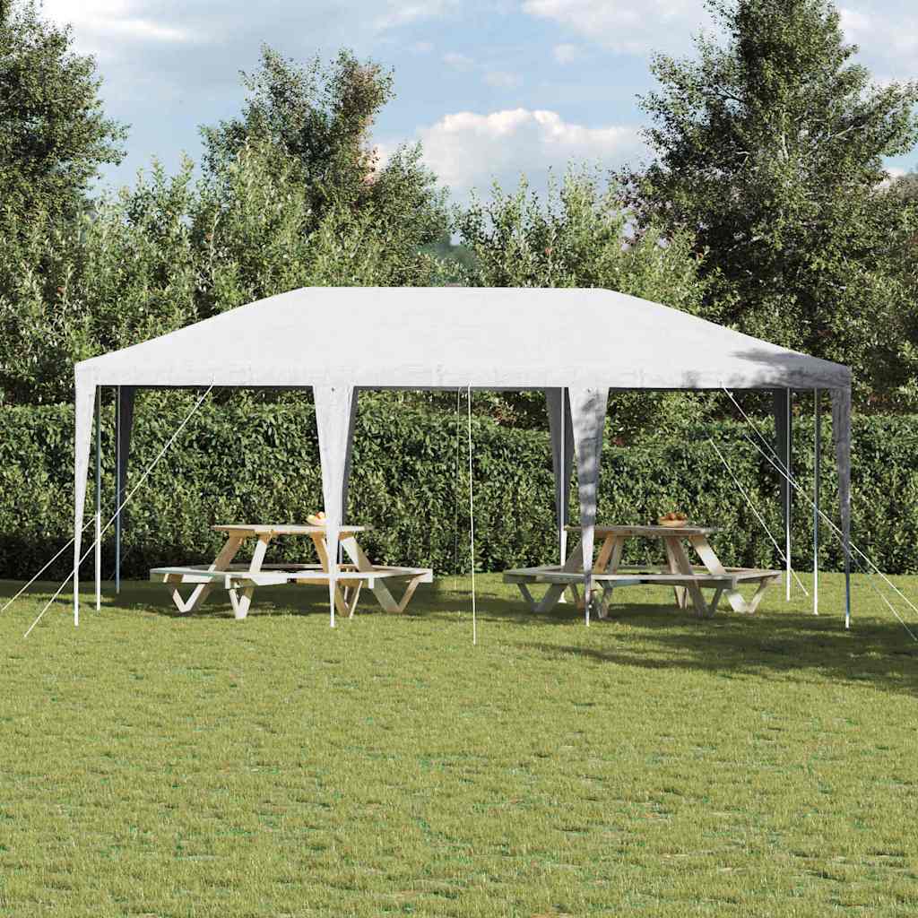 Party Tent White 600 X 400 X 266 Cm Polyethylene and Steel