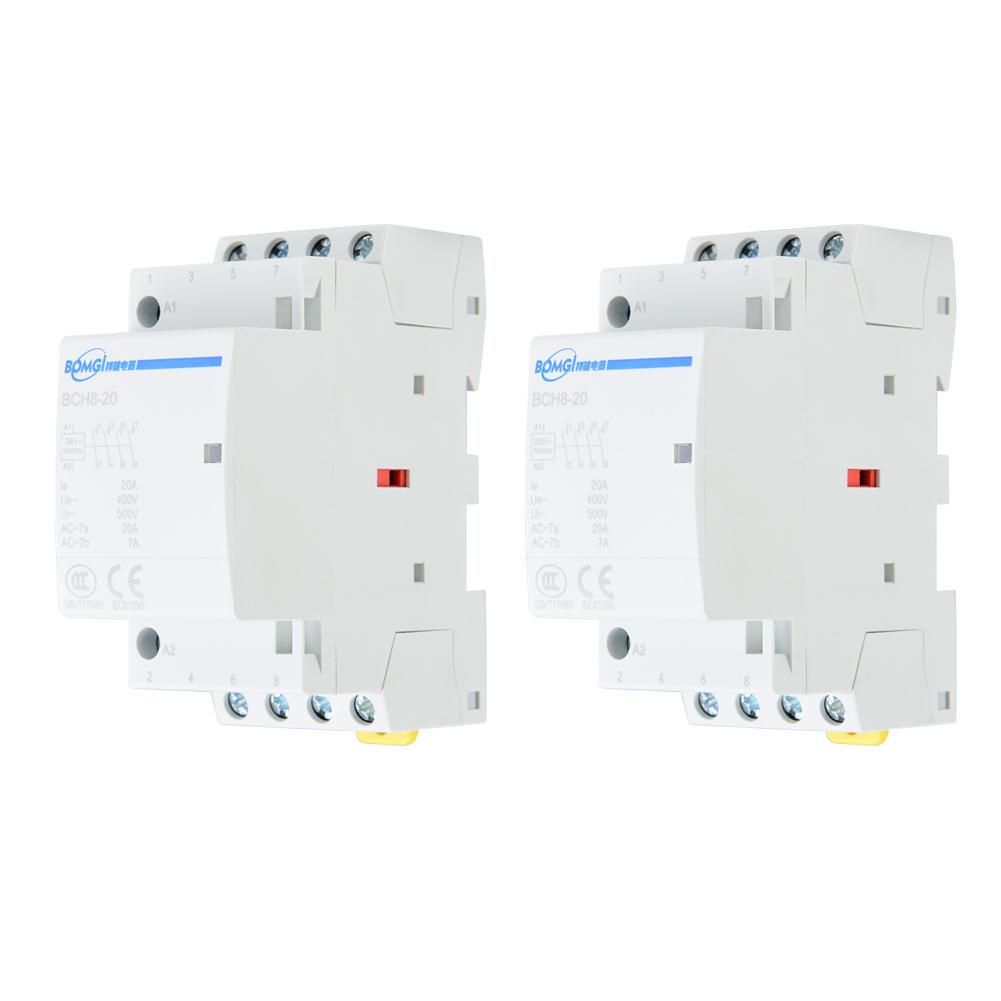 AC-Schütz 20A 24V - 2P Schütz Mit 1NO+1NC Für DIN-Schiene