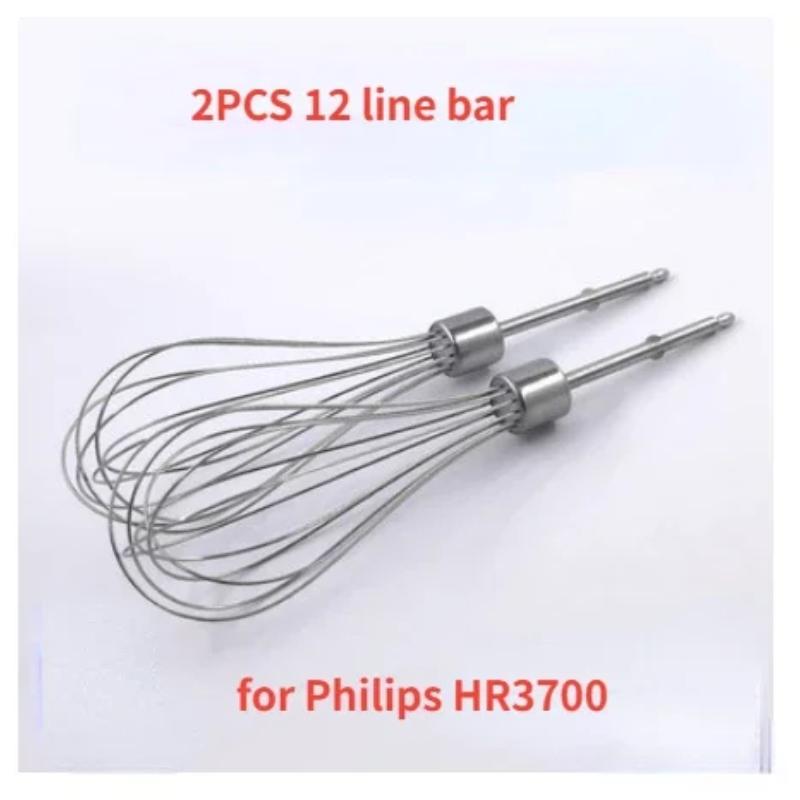 2 pezzi per Philips HR3700 Frusta elettrica in acciaio inossidabile Accessori per testa frusta