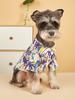 Dog Cloth for Small Dogs Coconut Tree Printed Costume Puppy with  Doggie Plaid Pet Clothes Soft Apparel Attire Hawaii Style