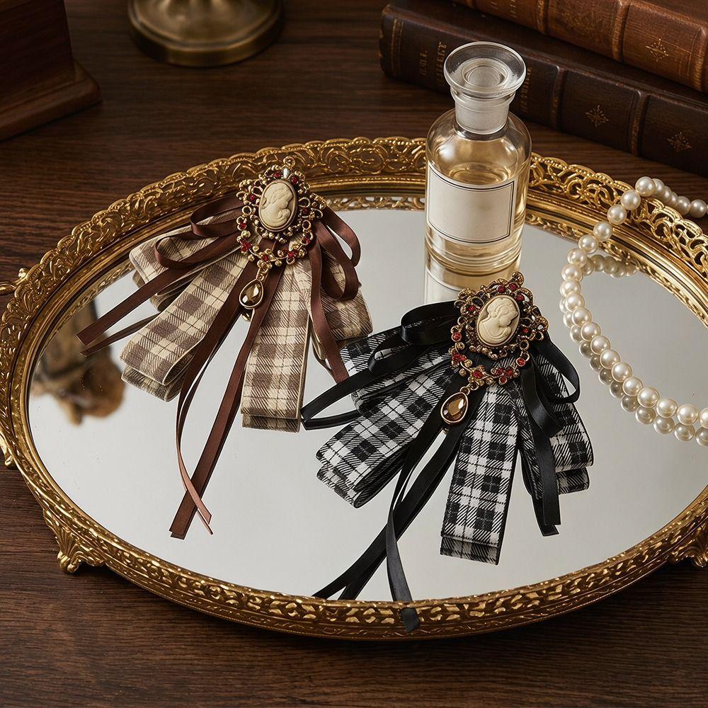 Ribbon British Retro Brooch Elegant Bow Accessory Academic-style Bow Brooch Women Accessory