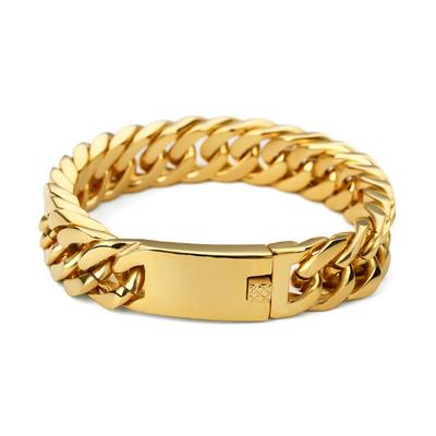 Accessories Men'S Stainless Steel Four-Way Grinding Chain Fashion Titanium Steel Double Buckle Bracelet