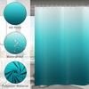 Water Ocean Abstract Blue Green Gradient Shower Curtain 90X 180Cm, Modern Waterproof Washable Shower Curtain