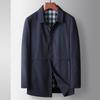 Spring and Autumn Lapel Middle-aged and Young People Light Luxury Business Trench Coat Thin Casual Jacket