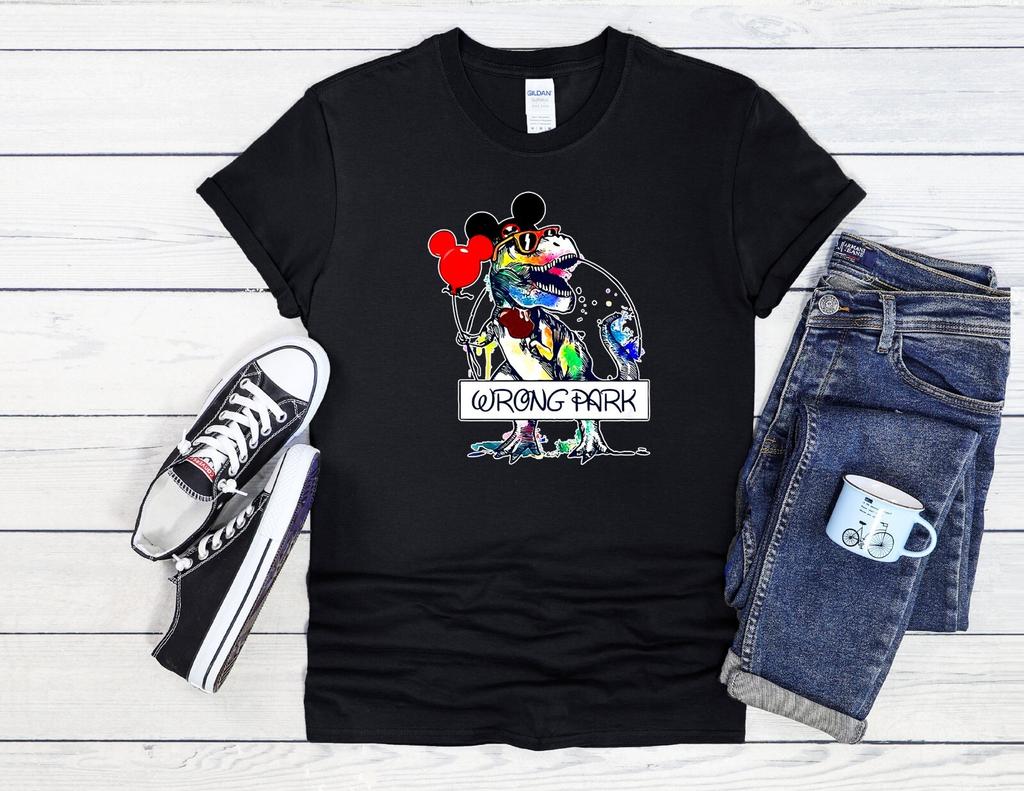 Wrong Park Dinosaur Men Women Jute Bag Unisex Hoodie Baseball T Shirt Top 3353