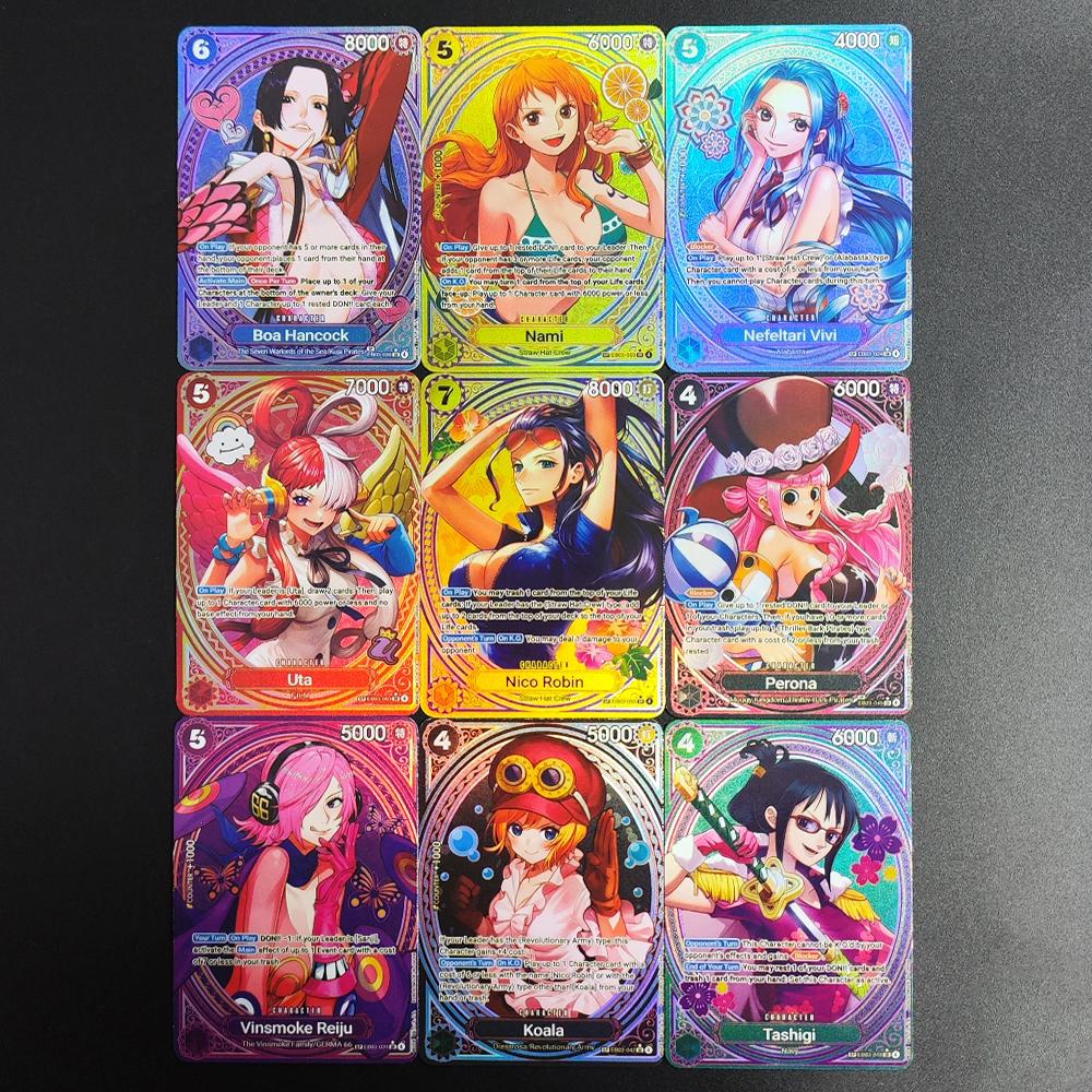 9style PROXY One Piece English Heroines Nami Robin Hancock Reiju Vivi Perona Tashigi EB03-053 Collection Otcg Anime Cards