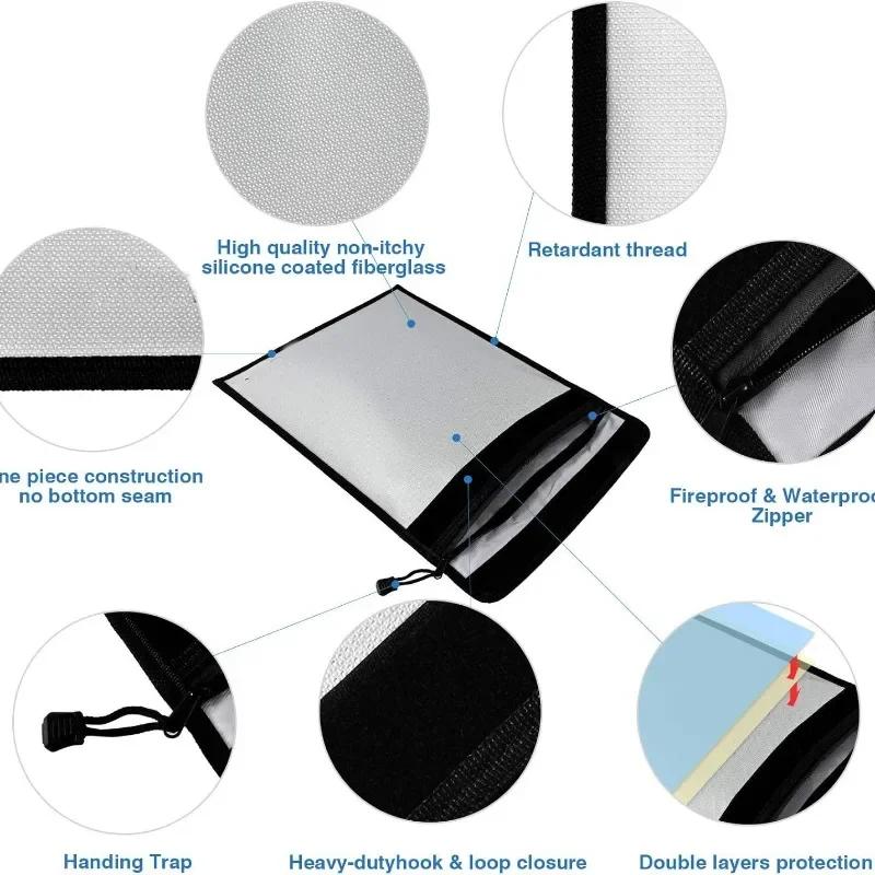 Waterproof Fireproof Faraday Bag Anti-Hacking Signal Blocker Storage Pouch Notebook Computer Faraday Bags for Phones & Key Fobs