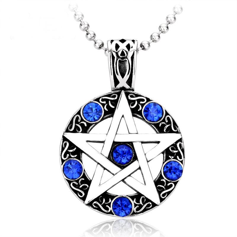 Collana Pendente Stella in Titanio Energia Cosmica 2023 - Moda Retro Unisex.