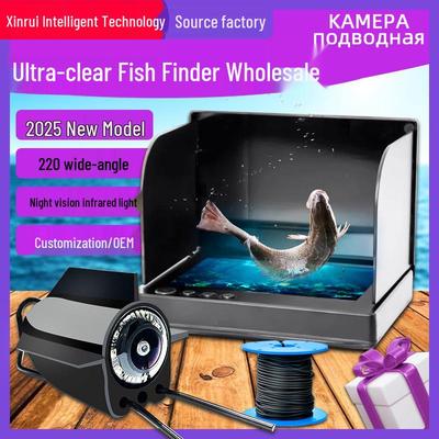 2024 HD Fish Finder with Underwater Camera, Temperature Sensor & Night Vision for Fishing