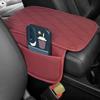 Center Console Leather Armrest Cushion Pad with 2 Storage Bags Replacement Armrest Protection Cover Quick Installation