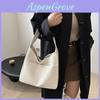 Stylish Large Capacity Women's Shoulder Tote Bag Retro Design In Black Brown Red White And Khaki