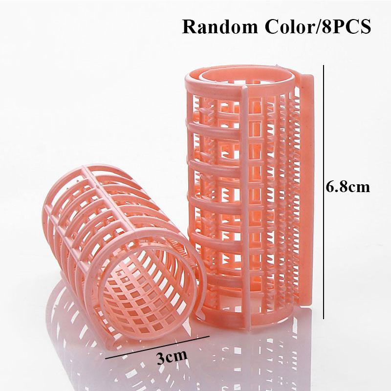 Plastikowe wałki do włosów, wałki zatrzaskowe, wałki samozaciskowe do samodzielnego montażu, do salonu fryzjerskiego, wstążka do kręcenia włosów, losowo