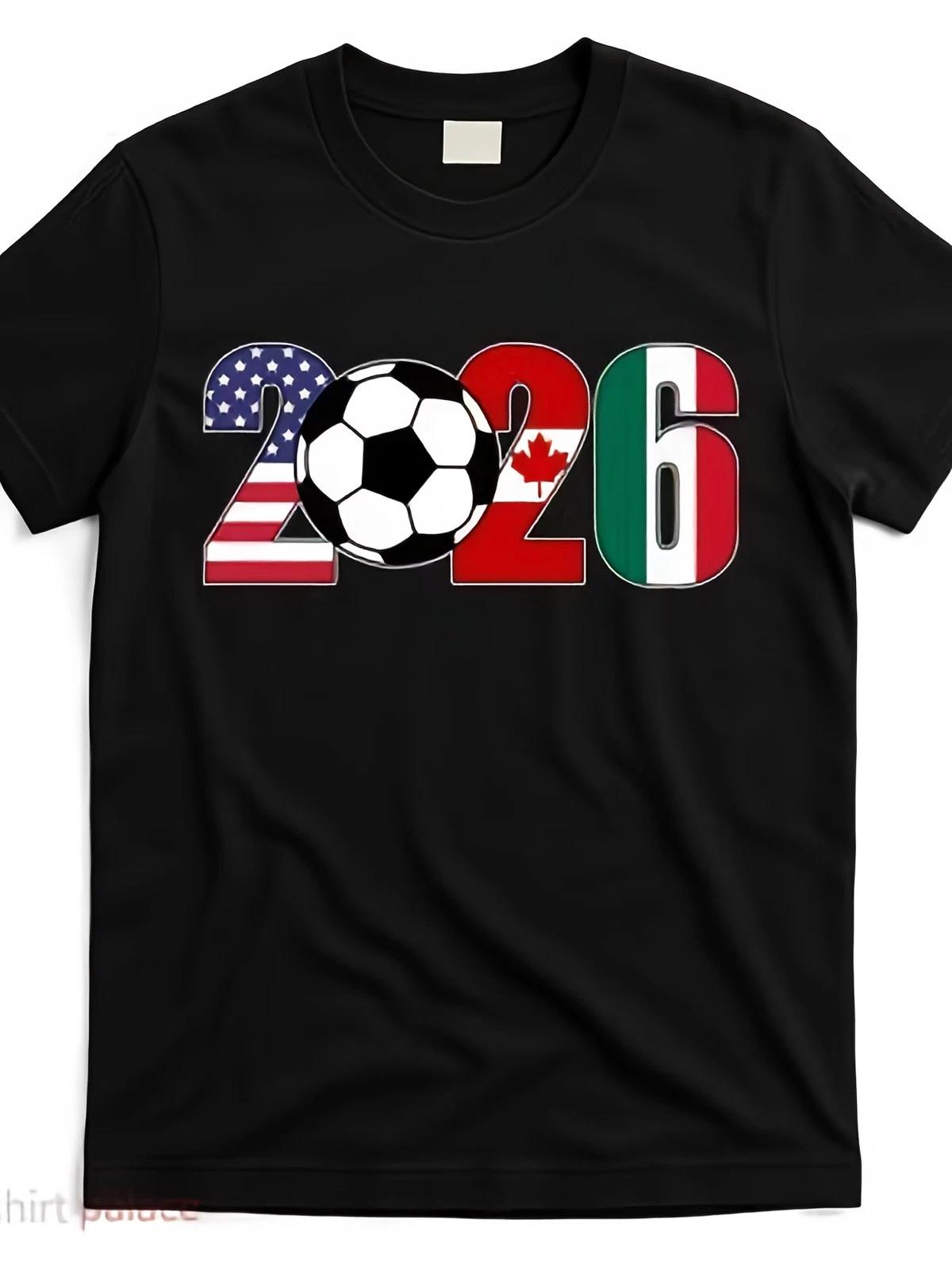 2026 International Soccer Tournament T ShirtMen s Casual Graphic Print T Shirt S XL