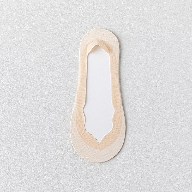 Summer Ultra-thin Breathable Sock Slippers Solid Color Ice Silk Low Cut Boat Socks Silicone Anti-slip Invisible No Show Socks