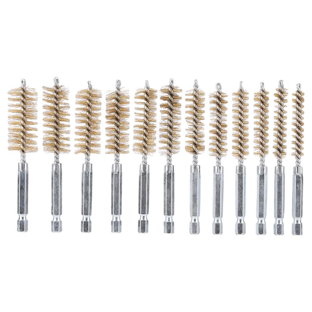 6/8/10/12 Pcs 8mm-19mm Wire Brush Twisted Wire Cleaning Brush Washing Polishing Tools Wire Pipe Cleaning Brush for Power Drill