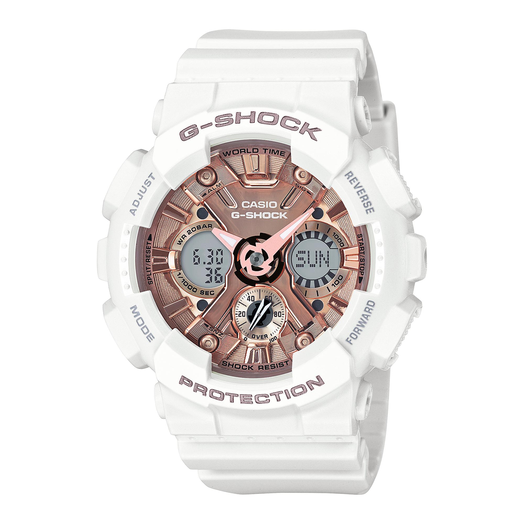 

Casio Men s Resin 200M Water Resistant Digital Shock Resistant Quartz Watch GMA-S120MF-7A2 белый