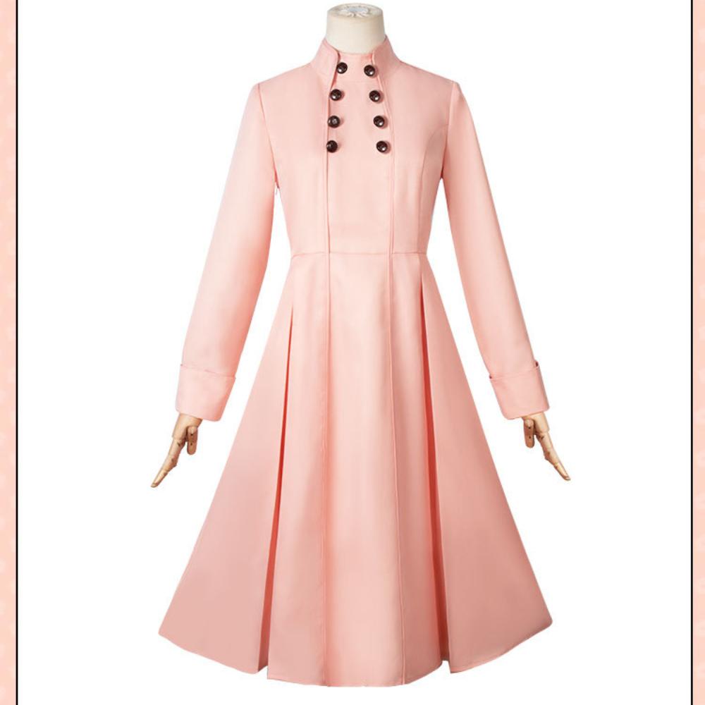 Anime Spy × Family Cosplay Princess Thorns Yor Forger Pink Trench Coat Cosplay