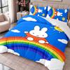 Miffy 3Pcs Bedding Set Duvet Cover With Two Pillowcases For Bedroom Home Decoration