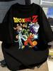 White Dragon Ball Print Summer Unisexs and Womens Tshirts Parents and Childrens Top 2000 Style Original Street Fashion Trend