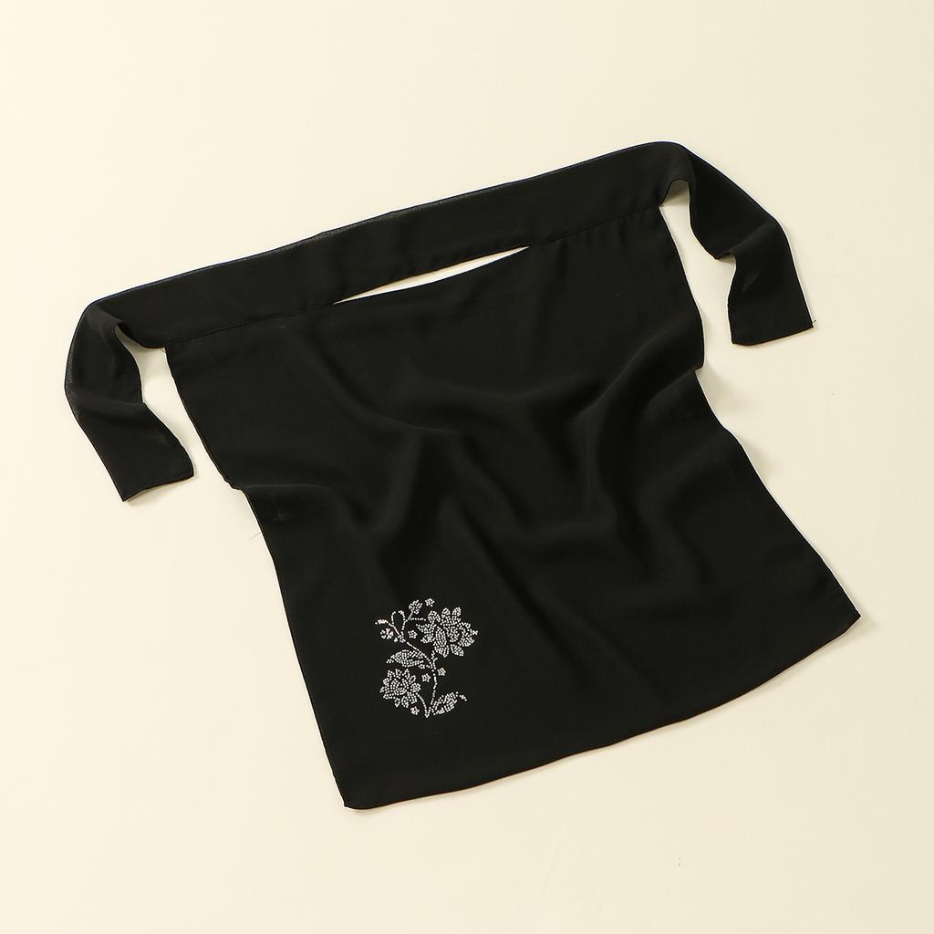 Luxuriöser Chiffonschal Niqab Gesichtsschleier Glänzender Strass Mode Welle Diamant Muslim Ramadan Gebet Binde Khimar Chiffon Gesichtsmaske